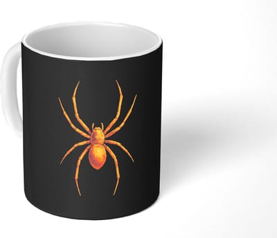 Mok - Koffiemok - Spin - Goud - Minimalistisch - Poten - Mokken - 350 ML - Beker - Koffiemokken - Theemok