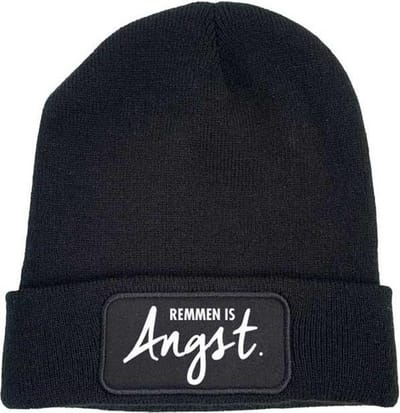 Remmen is Angst wintermuts zwart - soBAD. | Wintersport | Après ski outfit Warme Muts voor Volwassenen | Heren en Dames Beanie