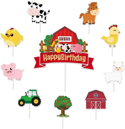 Allecto - Dierenkaarten en Boerderij Verjaardagskaart - Cupcake Decoraties - Kinderfeestjes - Leerzaam en leuk - Creatieve activiteiten - Geschikt ..