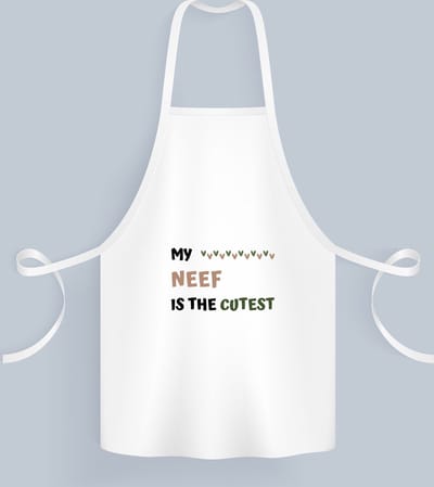 Akyol - my neef is the cutest Keukenschort - Neef - schattige neef - verjaardagscadeau - verjaardag - cadeau - cadeautje voor neef - neef artikelen - kado - geschenk - gift - 82 bij 71 cm