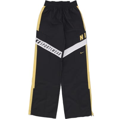 Dames trainingsbroek W Sportswear broek met hoge taille Dk rookgrijs/saturn goud/wit