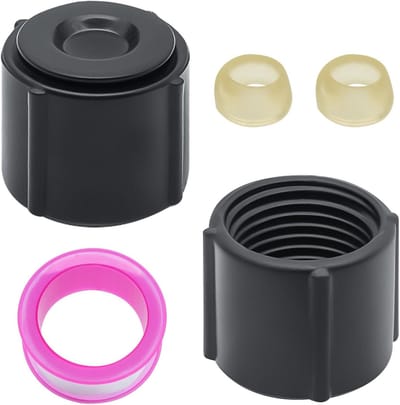 Afvoerafdichtingen - Doppen - Waterleidingen - Hoge Kwaliteit - 1/2 Inch - Zwart