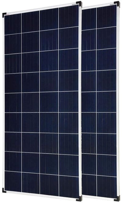 Polykristallijn Zonnepaneel - Zonnepaneel Set - Off-Grid Stroomvoorziening - Gehard Glas Aluminium Frame - 1006 x 664 x 35 mm