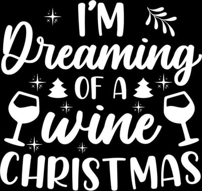 Kerst thema servetten - 20x st - Dreaming of a Wine Christmas - 33 x 33 cm - wijn - kerstdiner servetjes - lunch/diner - kerstservetten