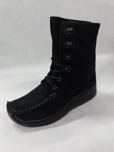 WOLKY 6254 / Seamy - boot / halfhoge veterschoenen / zwart / maat 36