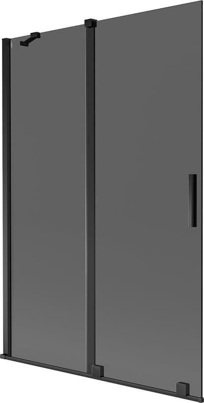 Mexen Velar 2-delige schuifbare badwand 120 x 150 , grafiet, zwart - 896-120-000-41-70