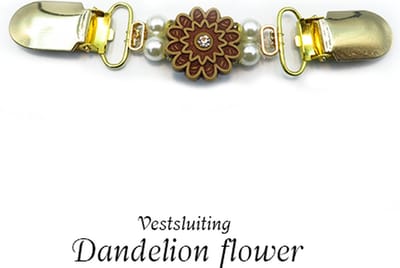 Vestsluiting - vestclip dames - red flower diamond- vestsluiting dames - vestclip - vestsluiting vestclip - sjaalspeld - vestspeld - vestklem