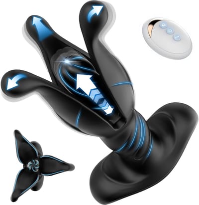 Oneay Prostaatmassager met Vibratie – Anale Plug voor Mannen – Buttplug Mannenseksspeeltje – 9 Intensiteitsniveaus – Kloppende & Trillende Bewegingen – Met Afstandsbediening