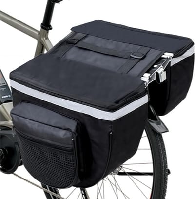 Fietstas - Fietstassen dubbel - Dubbele Fietstassen - Zadeltassen - Waterdichte tassen - Woon-werkverkeer fiets - Bagagedrager - Mountainbike - Racefiets - 2L - Zwart