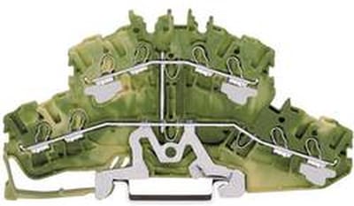 WAGO 2002-2407 Doorgangsklem 2-etages 5.20 mm Spanveer Toewijzing: Terre Groen, Geel 1 stuk(s)