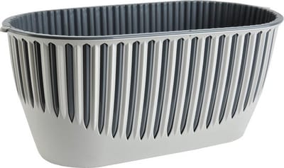 1+1 Piano bloembakken crème antraciet Serinova vensterbank plantenbak 32cm winterharde balkonbakken