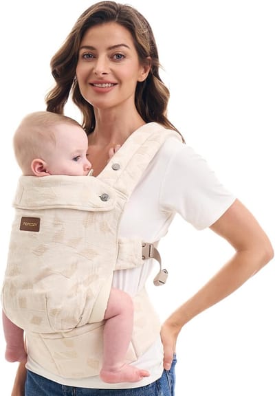 Draagzak Baby - Draagdoek Ergonomisch - Handen Vrij Houden - Versterkte Lendensteun - 36 x 15 x 13.5 cm