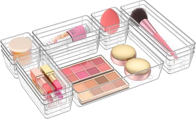 16 stuks Lade-organizer set, 4 maten lade-indeling voor make-up, kantoor, badkamer & keuken – praktisch opbergsysteem voor laden
