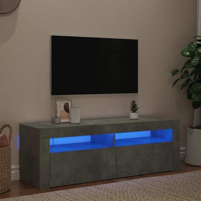 vidaXL - Tv-meubel - met - LED-verlichting - 120x35x40 - cm - betongrijs
