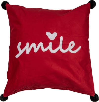 Clayre & Eef Kussenhoes 45x45 cm Rood Wit Polyester