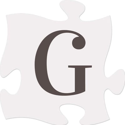 Puzzelstuk 15cm Letter G