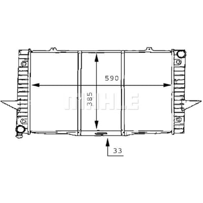 Radiator, motorkoeling MAHLE CR 165 000S