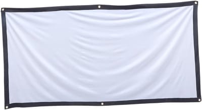 Projectiescherm Polyester - Projectiescherm Vouwbaar - Thuisbioscoop Maken - Kreukvrij en Zonder Rol - 200x200 cm - Wit