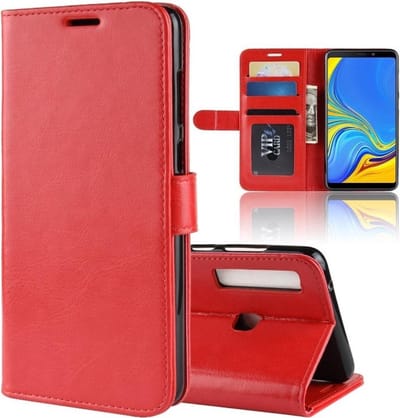 LuxeBass Hoesje geschikt voor Samsung Galaxy A9 (2018) - Bookcase Rood - portemonnee hoesje - telefoonhoes - gsm hoes - telefoonhoesjes