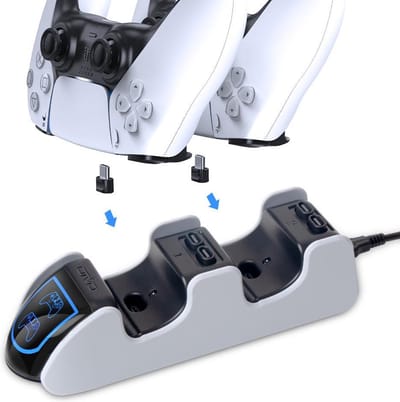 Oplaadstation voor 2 DualSense PlayStation 5 controllers - Incl. USB-C kabel