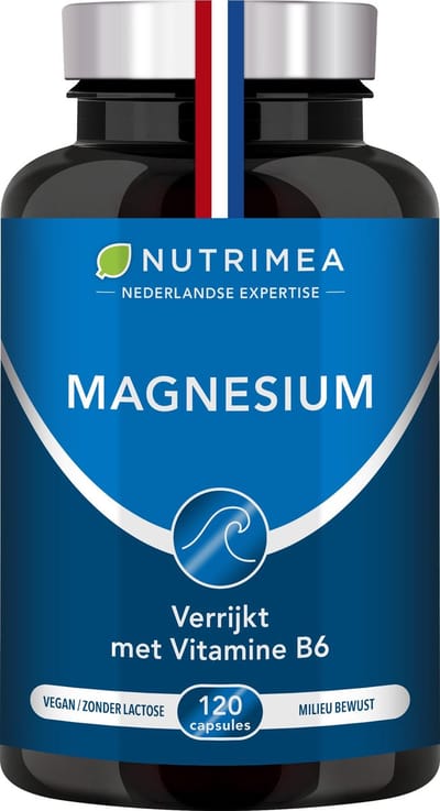 NUTRIMEA - Magnesium - Vitamine B6 - goed voor spieren en botten - 120 vegacaps