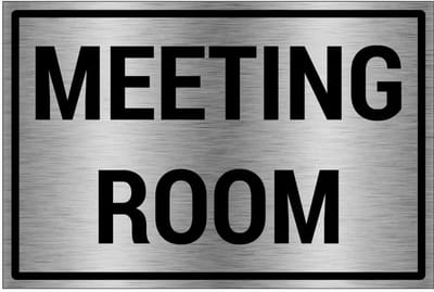 Meeting room bord - gecoat brushed aluminium - grijs zwart | 30 x 20 cm