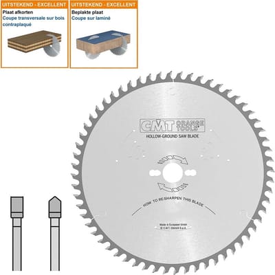 CMT Platencirkelzaag HW 250x30x3,2 Z48 Plaatmateriaal tweezijdig afgewerkt