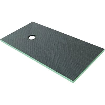 Aica XPS-isolatieplaat 180x90cm zijn ideaal voor vochtige ruimtes zoals een badkamer, H: 40mm,met douchegoot rooster en afvoer
