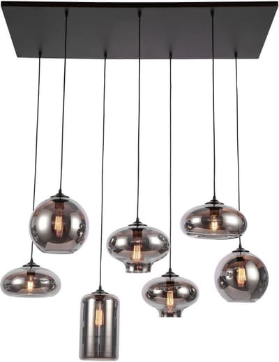Ava Hanglamp Smoke Glas 7-Licht