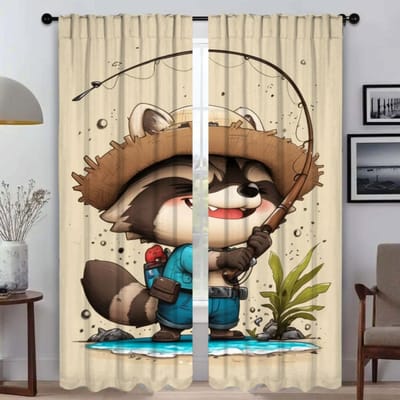 Zee Wasbeer Scheidingswand Moderne Woonkamer Gordijnen voor Camera Halloween Decoratie Tule voor Slaapkamer Verduisterende Gordijnen Jaloezieën Huis W50xH70cmx2pcs-CL