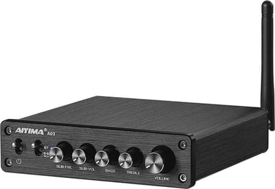 Bluetooth 5.0 Stereoversterker 2.1-Kanaals Hifi Versterker 50 W x 2 + 100 W