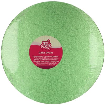 FunCakes Cake Drum Rond - Licht Groen - Ø30,5 cm / 12 mm - Taartonderlegger - Taartkarton