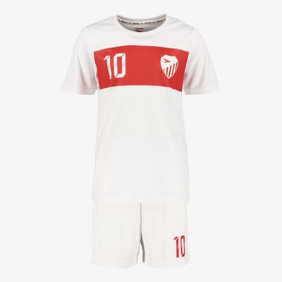 Dutchy tweedelig kinder sport set wit rood - Maat 110