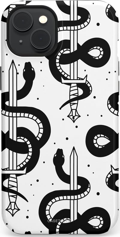 Casetastic Hoesje Geschikt voor Apple iPhone 15 Plus Magsafe - Stijlvolle Beschermende Duo-layer Case - Sluipzwaard