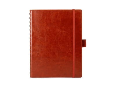 Multo Hannibal Notitieboek A5 - 55 Vel - 120 g/m² - Roomwit Papier - Kunstleer - Cognac