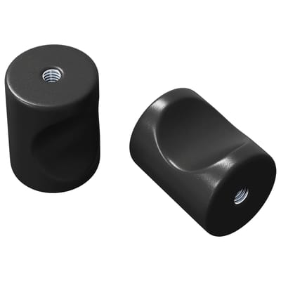 vidaXL - Kastknop - 2 - st - Zwart - 18 - x - 23 - mm - IJzer