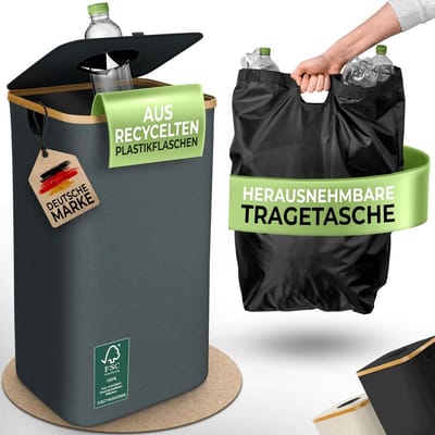 Boodflessen verzamelbak met draagtas - flessenverzamelaar voor statiegeldflessen - 100 liter - ideaal voor opslag