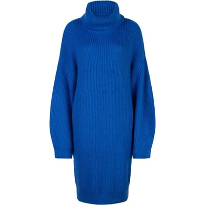 EsQualo Dress Knit Col Blue Größe: S | Minikleider Outlet | Damen | Blau