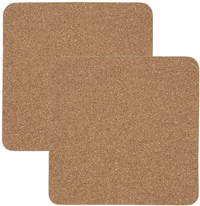 Cook Concept Onderzetter - 2x - kurk - vierkant - D19 cm - voor pannen - hittebestendig
