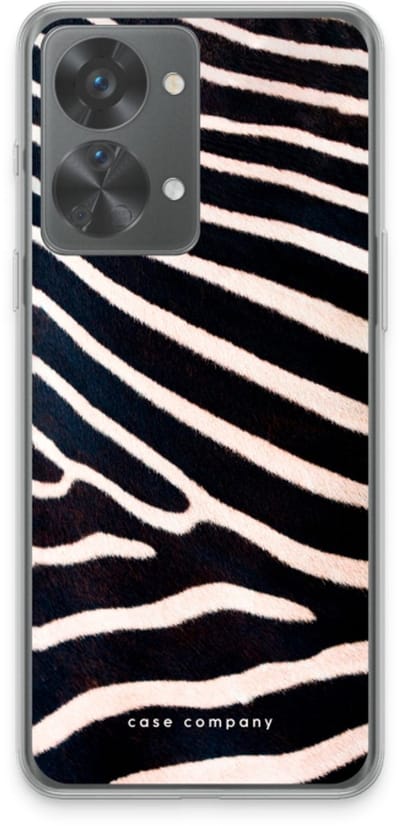 Case Company® - Hoesje geschikt voor OnePlus Nord 2T hoesje - Zebra - Soft Cover Telefoonhoesje - Bescherming aan alle Kanten en Schermrand