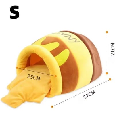 Honingpot nest, kattenmand, hondenkussen, warme en comfortabele winterbenodigdheden, afneembare en wasbare kattenaccessoires 45X25X35CM