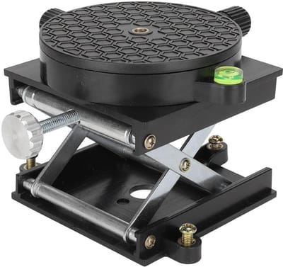 Hefplatform Schaarheftafel - Mini Lift Tafel - Laboratorium Experimenten - 360 Graden Rotatie - 6.5 cm Hefhoogte - Zilver