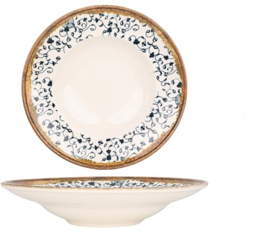 Kütahya Porselen Pastabord - Fluer Amber - Porselein - 27 cm (450cc) - set van 2