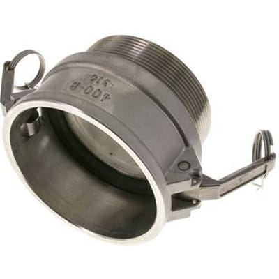 Camlock DN 90 (4'') Koppeling Rvs4'' NPT buitendraad Type B MIL-C-27487