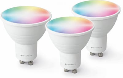 Caliber Smart Lamp GU10 - Slimme Lamp RGB en Warm Wit - Set van 3 - Slimme verlichting - Spotjes Inbouwspotjes - LED Lamp Ledlamp - Dimbaar - Tuya Smart (HBT-GU10-3PACK)