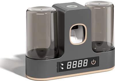 Tandenborstelhouder - Tandenborstelhouder electrische - Tandenborstelbeker - Tandenborstel opbergdoos - Slimme tandenborstelhouder - High-definition LED-touchscreen - Droogfunctie - Met tandpasta dispenser - USB - 4 sleuven - Badkameraccessoires