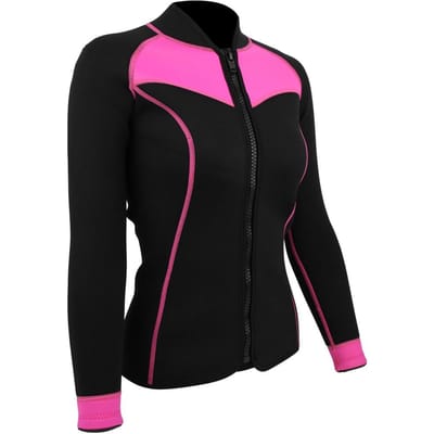 Haut de combinaison pour femme Protection solaire Manches longues Ajusté Maillot de bain pour snorkeling SurfS