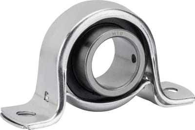 Flenslagereenheid SBBP, behuizing van staalplaat HTB SBPP 202 Boordiameter 15 mm Gatafstand 68 mm