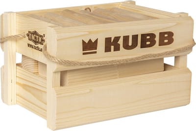 Tactic Kubb – Vang- en werpspel – Origineel Zweeds Werpspel In Luxe Houten Draagkist – Duurzaam Grenenhout