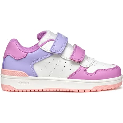 GEOX WASHIBA TIENERS Sneakers - WIT/CYCLAAM - Maat 24